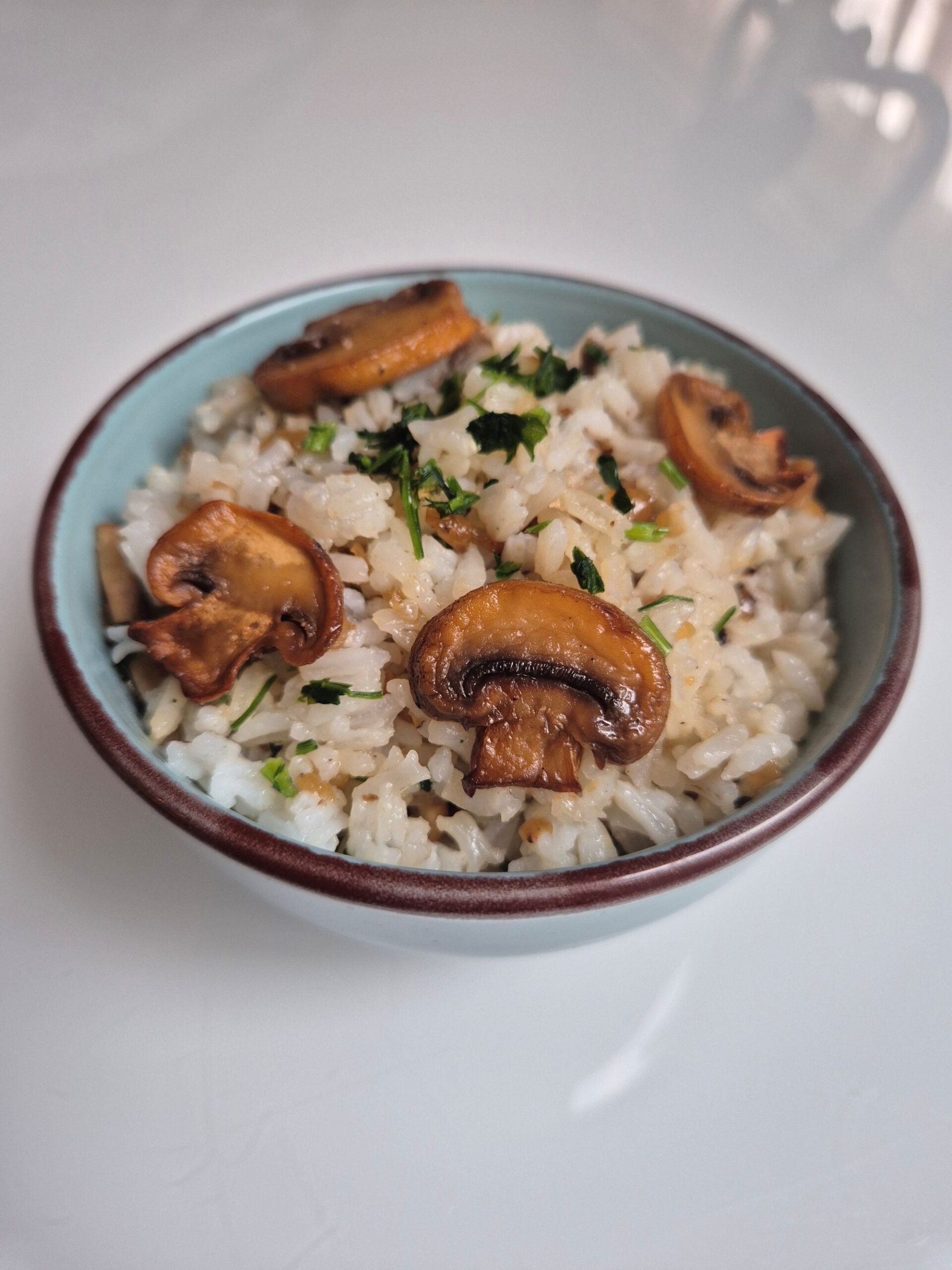 Gombás rizs hagymával