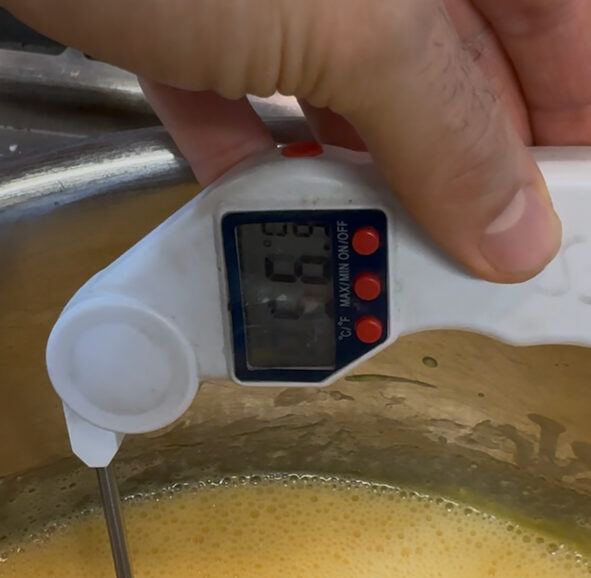 hollandi szósz hőmérés