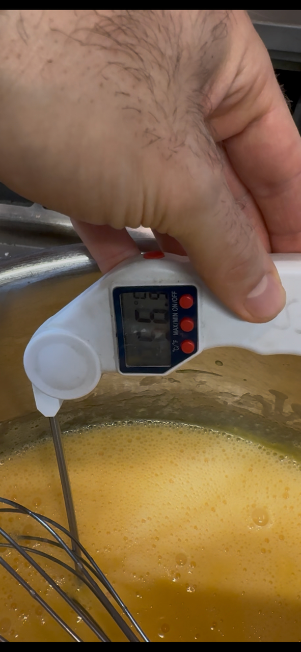 hollandi szósz hőmérés