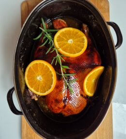 Narancsos kacsa egészben sütve