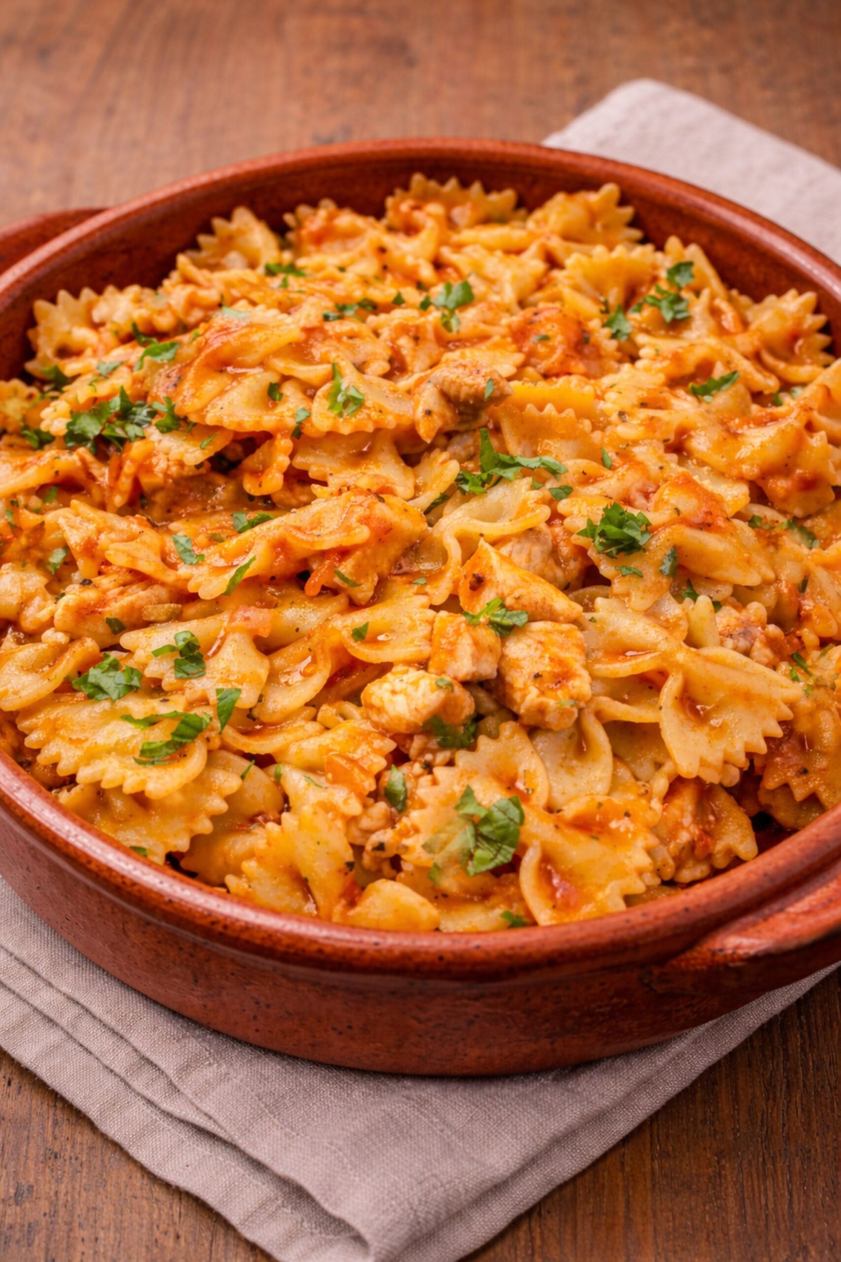 Paradicsomos csirkés farfelle