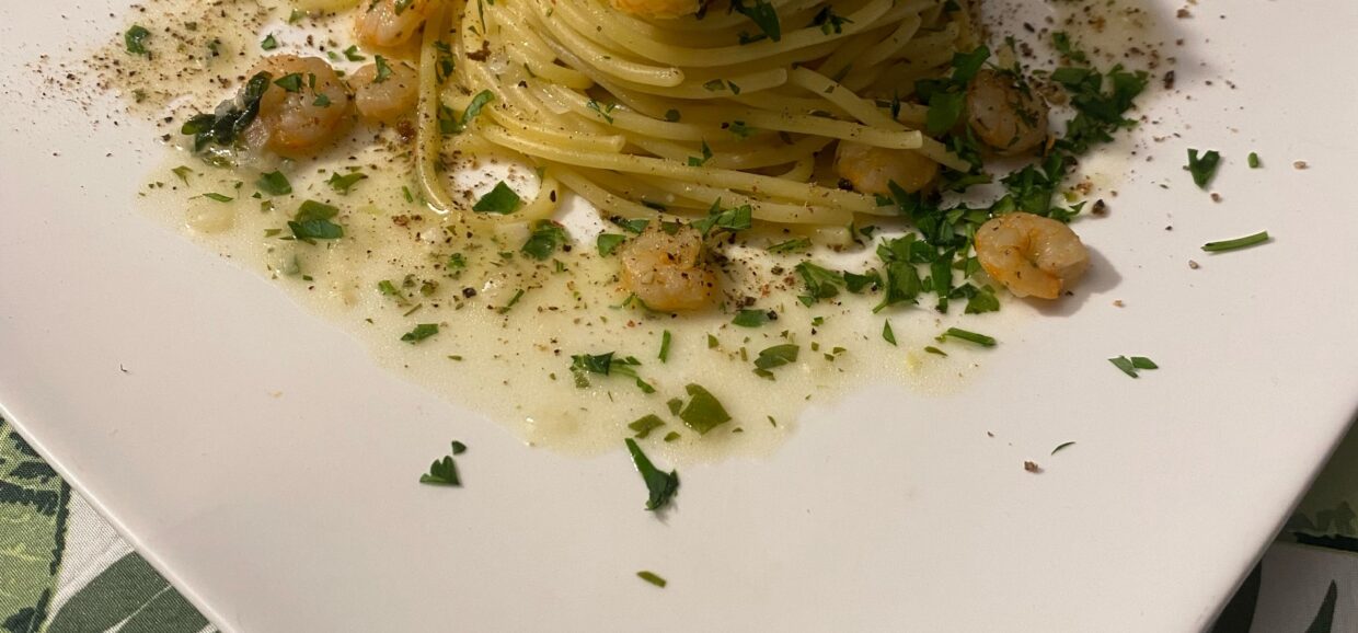Garnélás spagetti