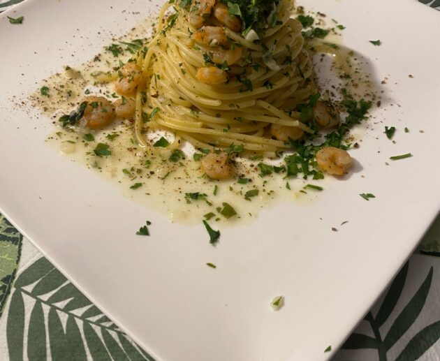 Garnélás spagetti