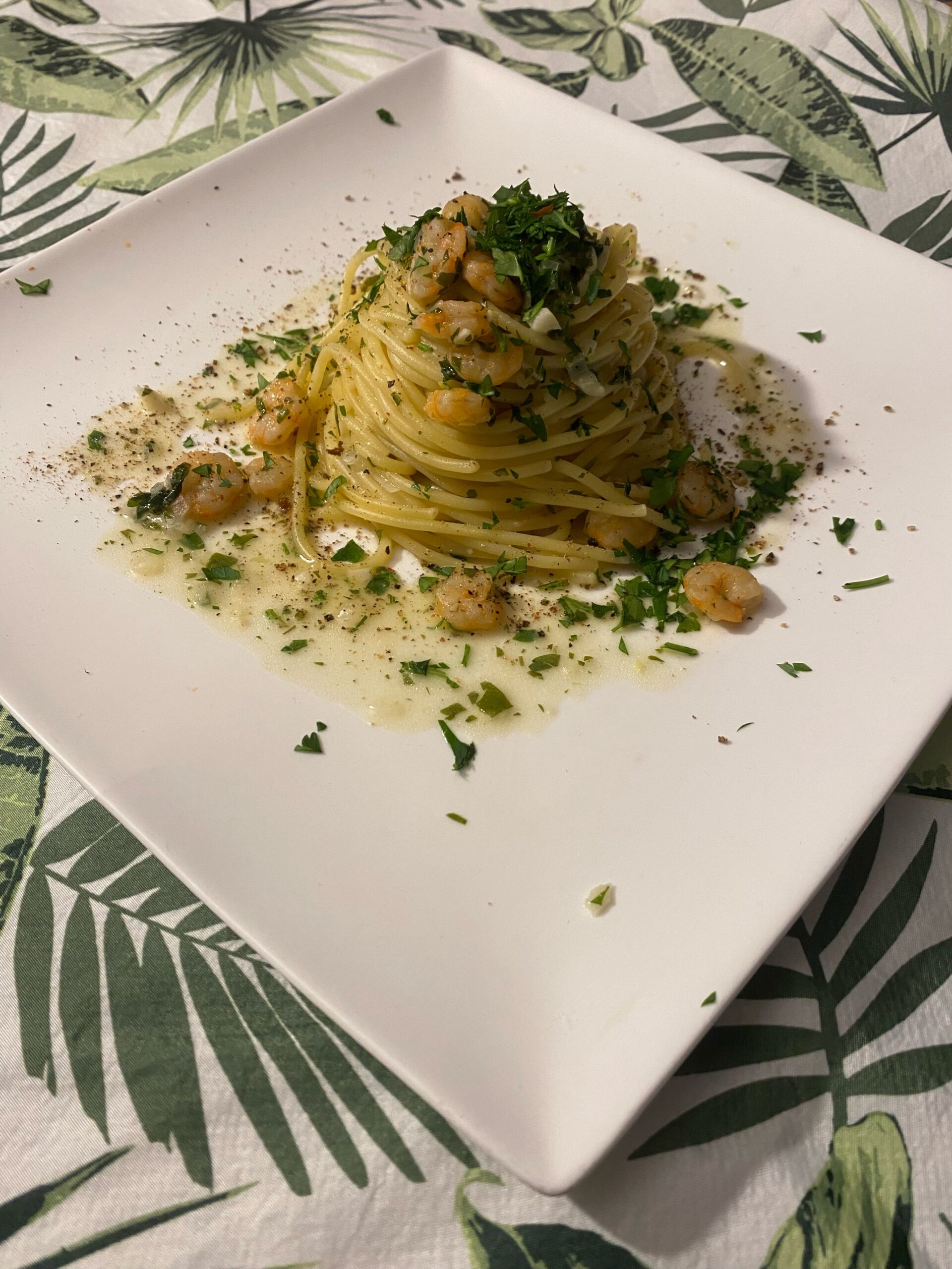 Garnélás spagetti