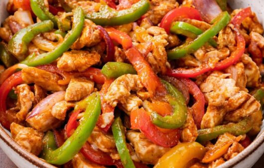 Authentic chicken fajitas