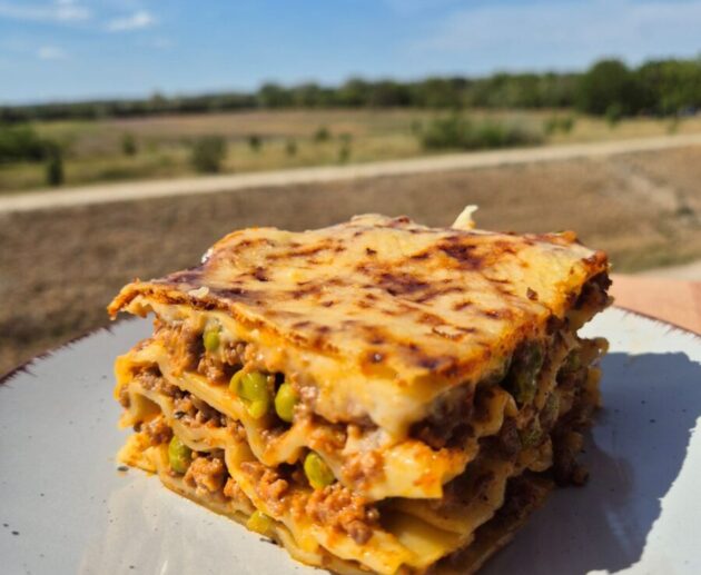 Tejszínes-borsós lasagne
