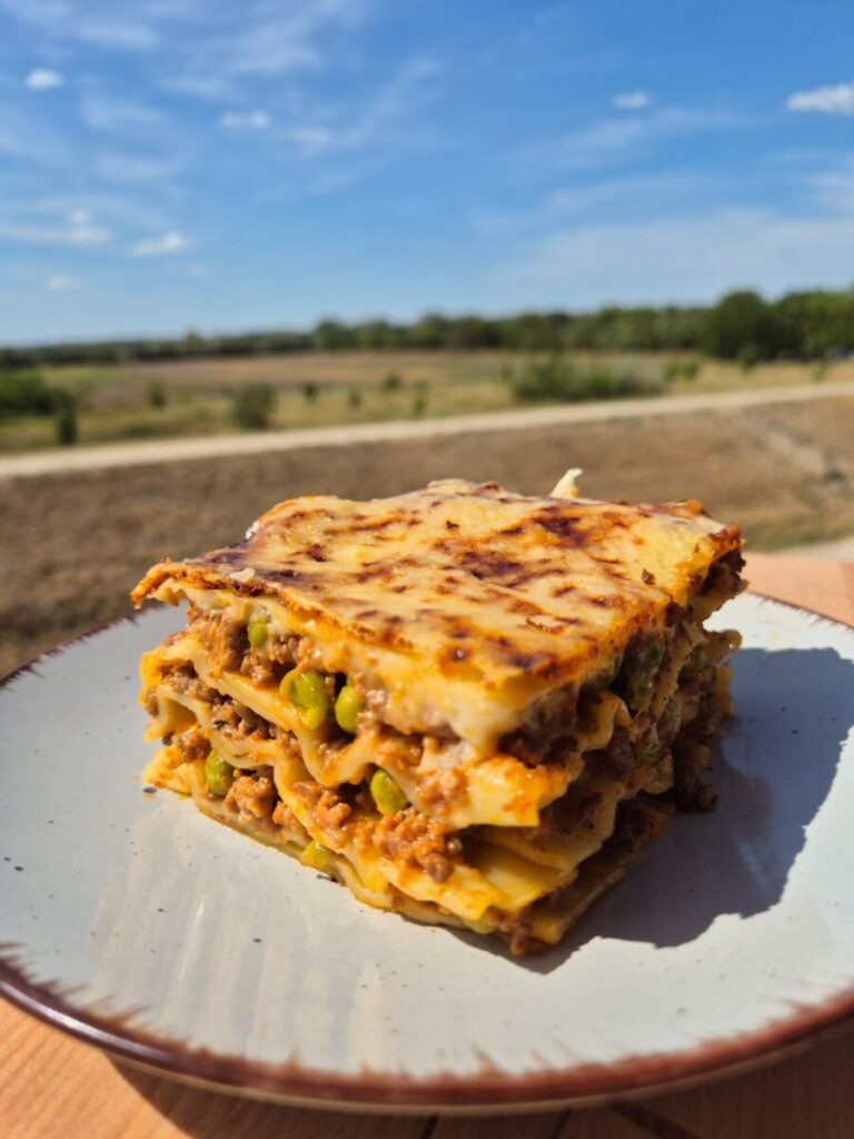 Tejszínes-borsós lasagne