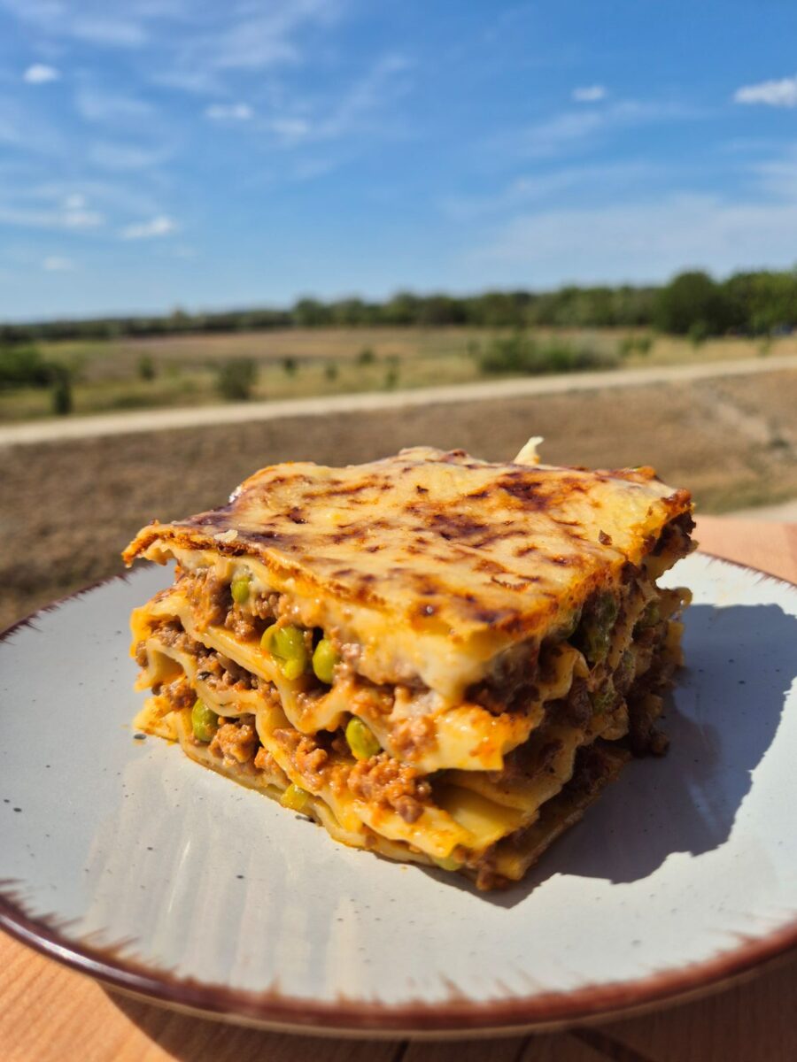 Tejszínes-borsós lasagne