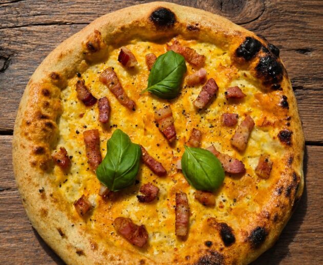 Carbonara pizza